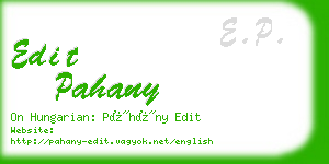 edit pahany business card